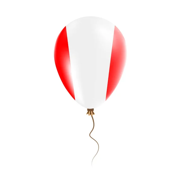 Ballon Pérou avec drapeau Ballon Air Lumineux dans le pays Couleurs nationales Pays Drapeau Caoutchouc — Image vectorielle