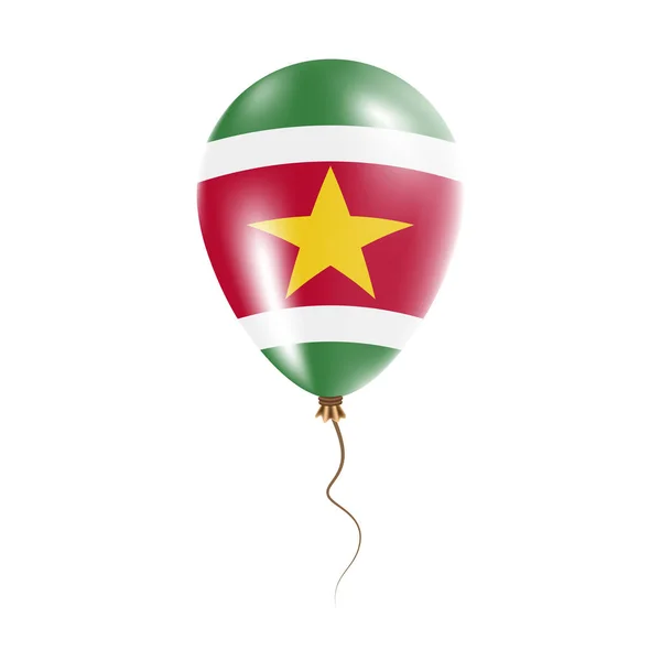 Globo de Surinam con Bandera Bright Air Ballon en el País Colores Nacionales Bandera de País Caucho — Archivo Imágenes Vectoriales