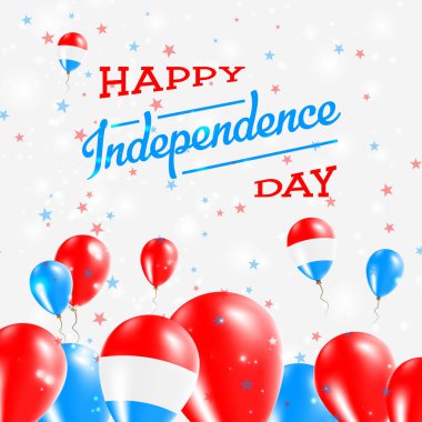 Lüksemburg Bağımsızlık günü mutlu ülkenin ulusal renklerde vatansever tasarım balonlar