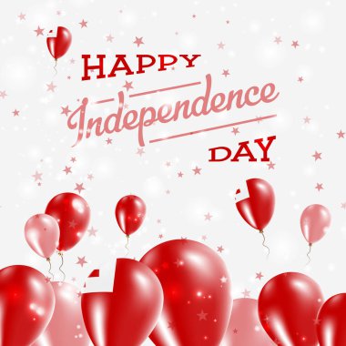 Tonga Bağımsızlık günü mutlu ülkenin ulusal renklerde vatansever tasarım balonlar