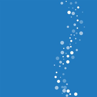 Beyaz noktalar düşme ile doğru dalga beyaz noktalar üzerinde mavi arka plan vektör çizim düşüyor