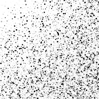 Beyaz arka planda vektör yoğun siyah noktalı rasgele dağılım yoğun siyah noktalar soyut