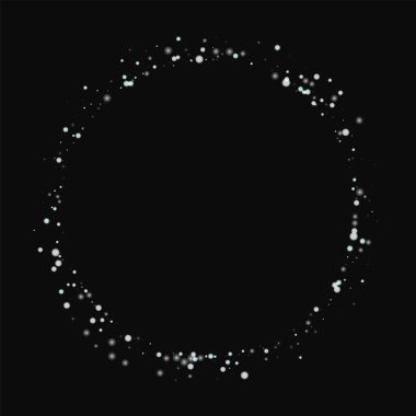 Düşen şaşırtıcı siyah arka planda vektör şaşırtıcı yağan kar ile yuvarlak şekil kar