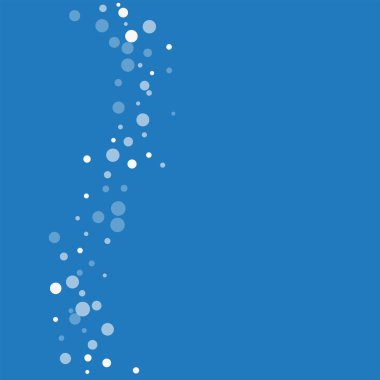 Mavi renkli vektör çizim düşen beyaz noktalar düşme ile sol dalga beyaz noktalar