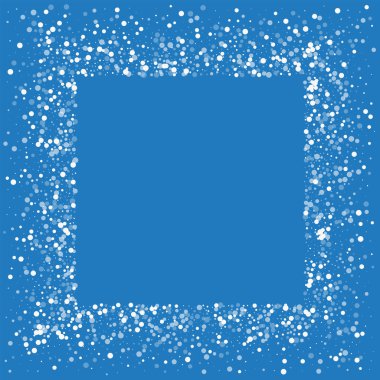 Rasgele düşen beyaz noktalar rastgele düşen beyaz noktalar üzerinde mavi arka plan ile dağınık kare kare