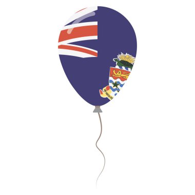 Cayman Adaları Ulusal renkleri izole balon beyaz arka planda Bağımsızlık günü vatansever