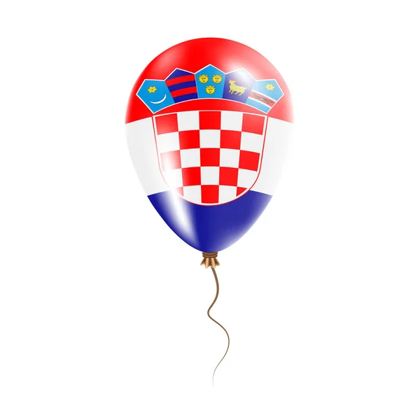 Хорватский воздушный шар с флагом Bright Air Ballon в стране National Colors Country Flag Rubber — стоковый вектор