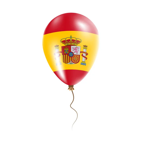 Globo de España con bandera Bright Air Ballon en el País Colores Nacionales Bandera de País Caucho — Vector de stock