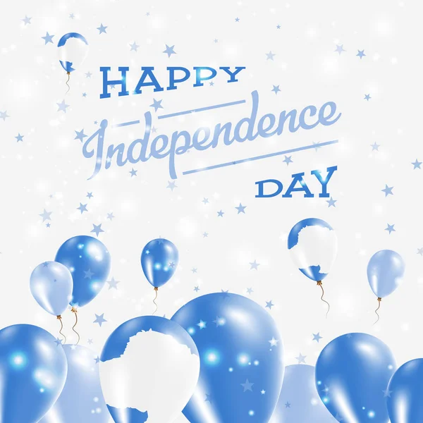 Antarktika Bağımsızlık günü mutlu ülkenin ulusal renklerde vatansever tasarım balonlar