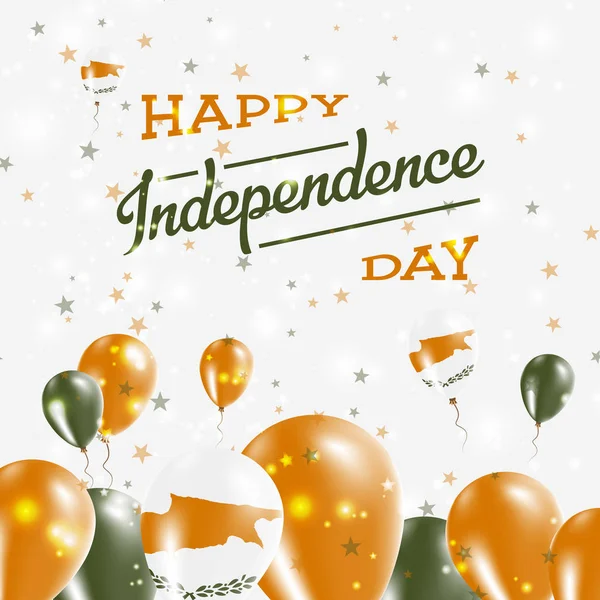 Kıbrıs Bağımsızlık günü mutlu ülkenin ulusal renklerde vatansever tasarım balonlar