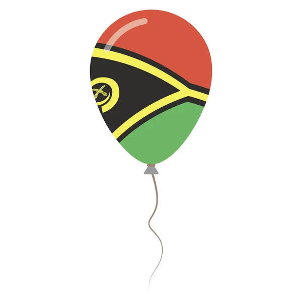 瓦努阿图共和国国家颜色白色背景独立日上的孤立的气球爱国 — 图库矢量图片