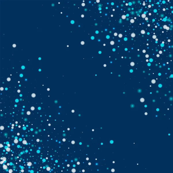 Güzel yağan kar soyut kaotik karmaşa ile derin mavi arka plan üzerinde güzel yağan kar
