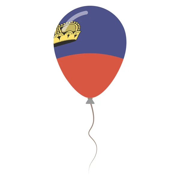 Principauté de Liechtenstein couleurs nationales ballon isolé sur fond blanc Jour de l'indépendance — Image vectorielle