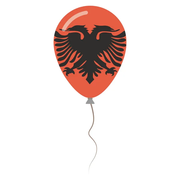 アルバニア共和国国家色白い背景独立記念日の隔離されたバルーン愛国 — ストックベクタ