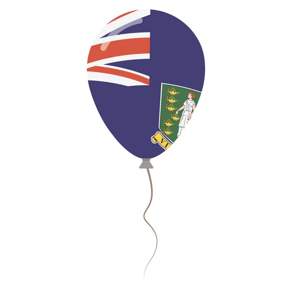 Cores nacionais das Ilhas Virgens Britânicas balão isolado no fundo branco Dia da independência —  Vetores de Stock