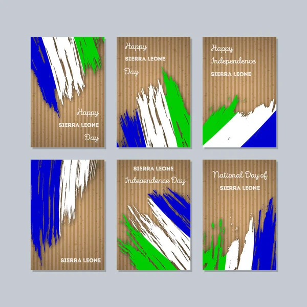 Sierra Leone vatansever kartları Milli Günü ifade fırça darbesi ulusal bayrak renk için