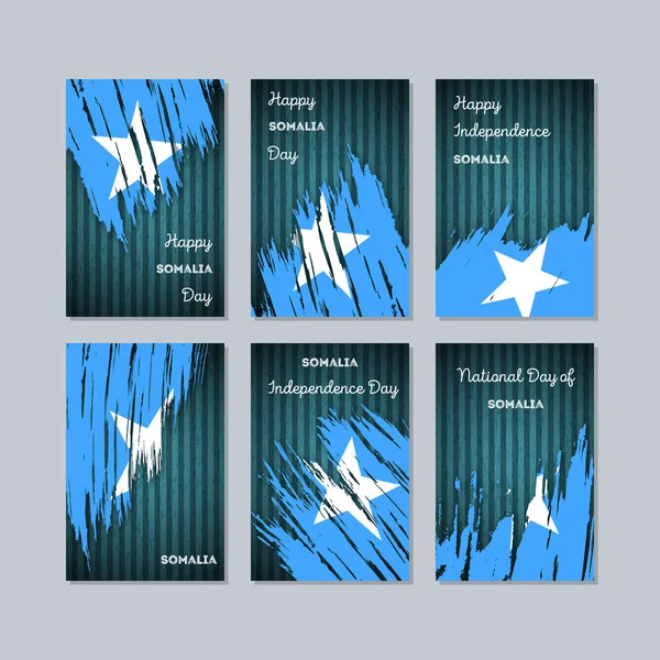 Somali vatansever kartları için Milli Günü ifade fırça darbesi kara günü ulusal bayrak renklerde