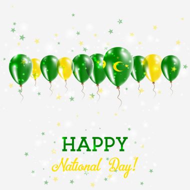 Cocos Keeling Adaları Bağımsızlık günü pırıl pırıl vatansever Poster Mutlu Bağımsızlık günü kartı