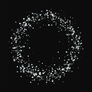 Siyah arka planda vektör çizim şaşırtıcı yağan kar ile şaşırtıcı yağan kar Ring çerçeve