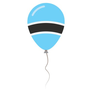 Beyaz arka planda Bağımsızlık günü izole balon Botsvana Cumhuriyeti Ulusal renkler