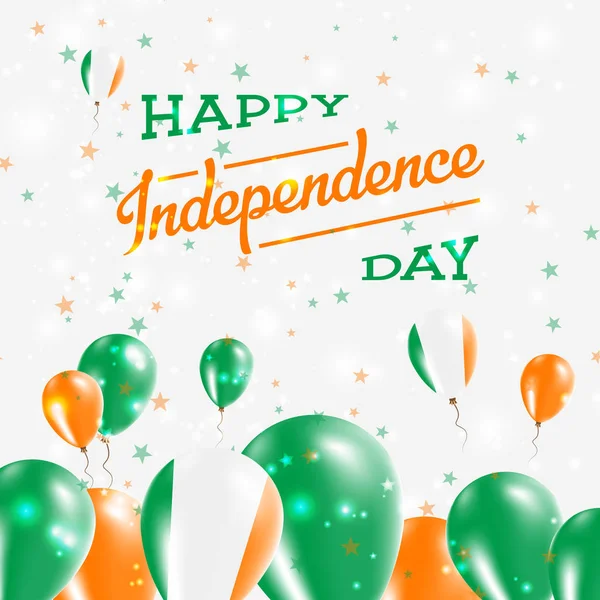 İrlanda Bağımsızlık günü mutlu ülkenin ulusal renklerde vatansever tasarım balonlar