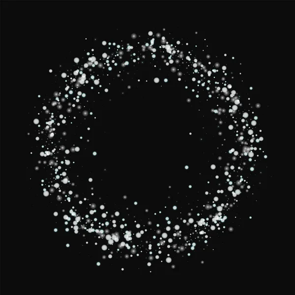 Siyah arka planda vektör çizim şaşırtıcı yağan kar ile şaşırtıcı yağan kar Ring çerçeve