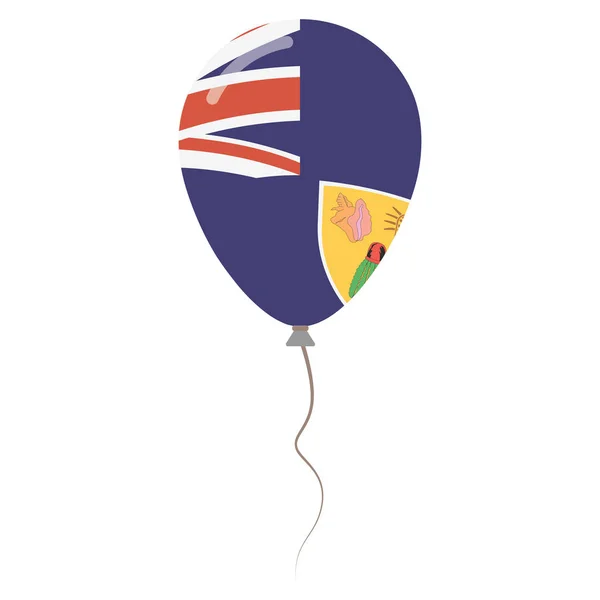 Turks e Caicos cores nacionais balão isolado no fundo branco Dia da independência —  Vetores de Stock