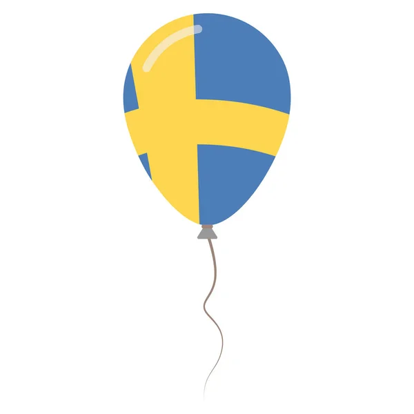 Królestwo Szwecji krajowe kolory na białym tle balon na białym tle Dzień Niepodległości patriotyczne — Wektor stockowy
