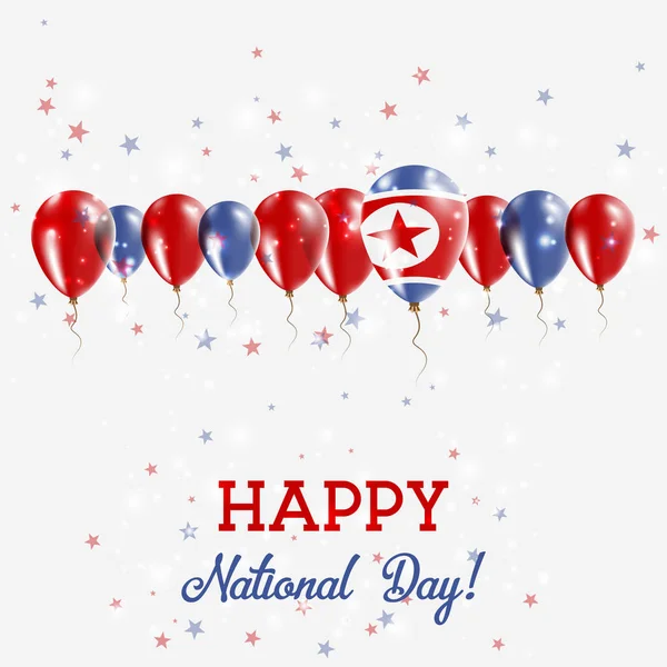 Kore Demokratik Halk Cumhuriyeti Bağımsızlık günü pırıl pırıl vatansever Poster mutlu