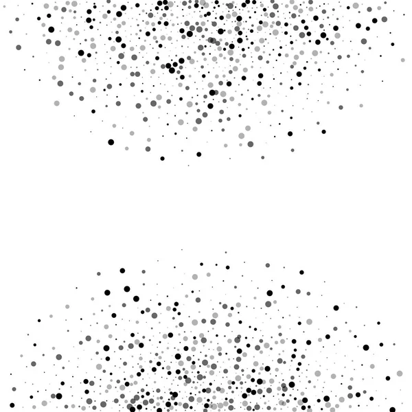 Gęste czarne kropki streszczenie półkole w gęste czarne kropki na białe tło wektor — Wektor stockowy