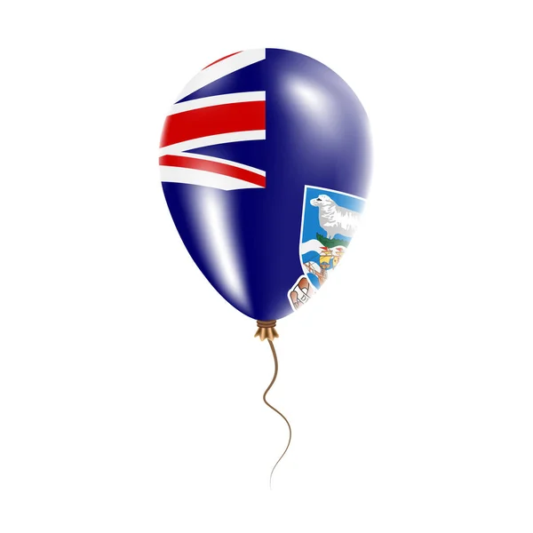 Balão de Malvinas das Ilhas Malvinas com bandeira Balão de ar brilhante nas cores nacionais do país —  Vetores de Stock