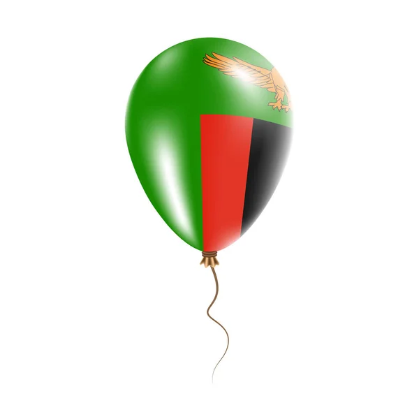 Zambia ballon met vlag Bright Air Ballon in het land nationale kleuren land vlag Rubber — Stockvector