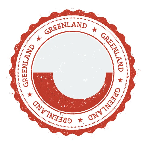 Grönland bayrak Vintage Grunge lastik damga damga dairesel metin yıldız ve ulusal seyahat