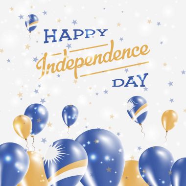 Marshall Adaları Bağımsızlık günü ülkenin ulusal renklerde vatansever tasarım balonlar