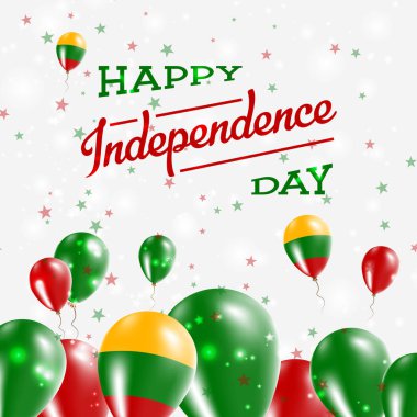 Litvanya Bağımsızlık günü mutlu ülkenin ulusal renklerde vatansever tasarım balonlar