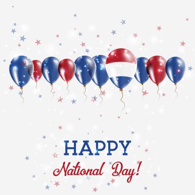 Hollanda Bağımsızlık günü pırıl pırıl vatansever Poster Mutlu Bağımsızlık günü kartı ile
