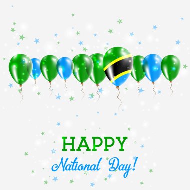 Tanzanya Birleşik Cumhuriyeti Bağımsızlık günü pırıl pırıl vatansever Poster Mutlu Bağımsızlık günü