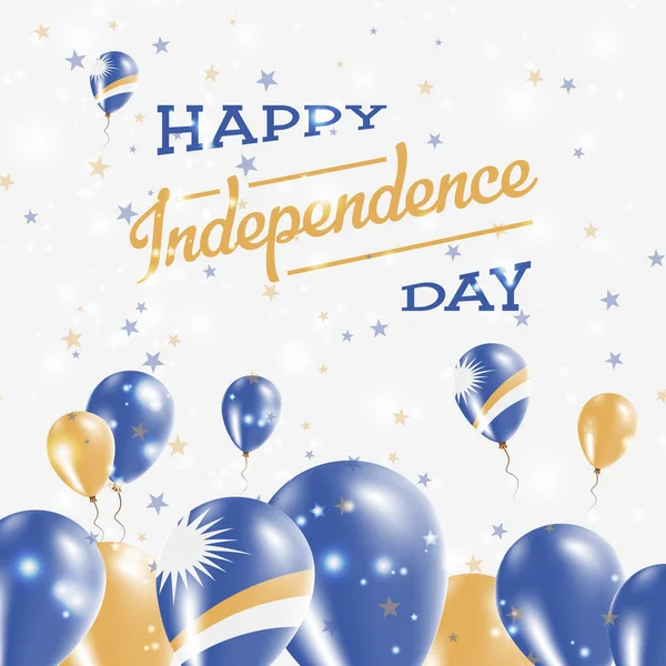 Marshall Adaları Bağımsızlık günü ülkenin ulusal renklerde vatansever tasarım balonlar