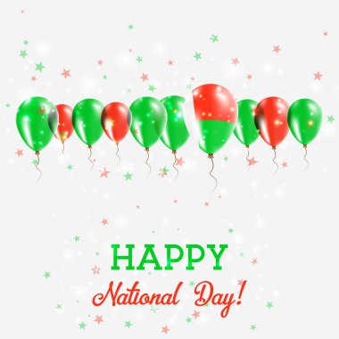 Madagaskar Bağımsızlık günü pırıl pırıl vatansever Poster Mutlu Bağımsızlık günü kartı Madagaskar ile