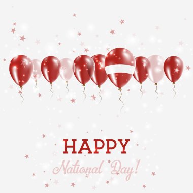 Letonya Bağımsızlık günü pırıl pırıl vatansever Poster Mutlu Bağımsızlık günü kartı Letonya bayraklı