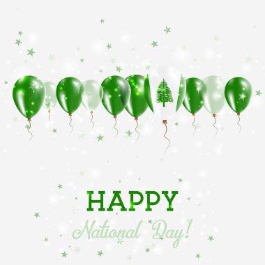 Norfolk Adası Bağımsızlık günü pırıl pırıl vatansever Poster Mutlu Bağımsızlık günü kartı Norfolk ile