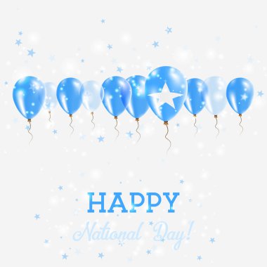 Somali Bağımsızlık günü pırıl pırıl vatansever Poster Mutlu Bağımsızlık günü kartı Somali bayraklı