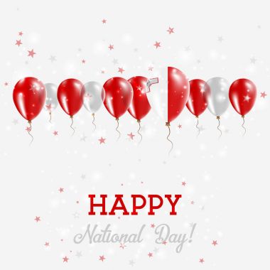 Malta Bağımsızlık günü pırıl pırıl vatansever Poster Mutlu Bağımsızlık günü kartı Malta bayraklı