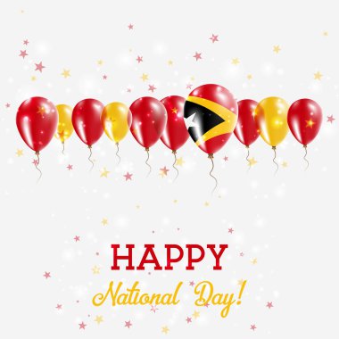 Timorleste Bağımsızlık günü pırıl pırıl vatansever Poster Mutlu Bağımsızlık günü kartı ile