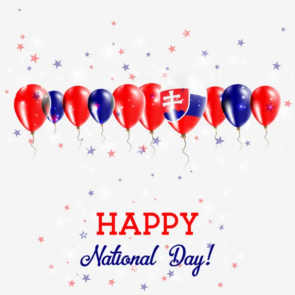 Slovakya Bağımsızlık günü pırıl pırıl vatansever Poster Mutlu Bağımsızlık günü kartı Slovakya ile