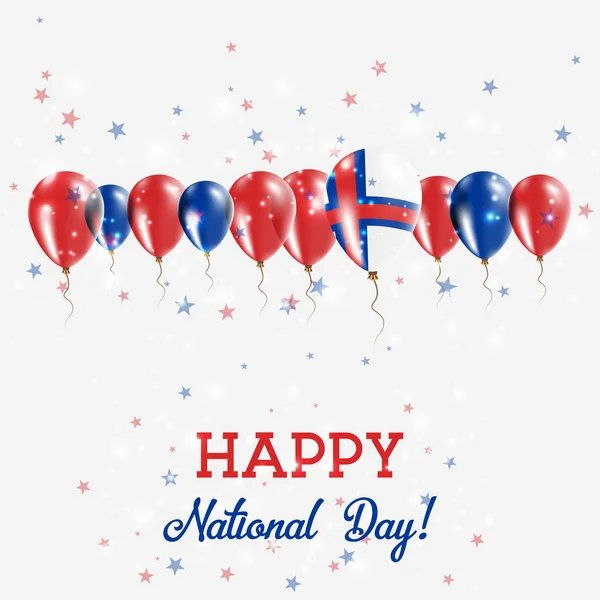 Faroe Adaları Bağımsızlık günü pırıl pırıl vatansever Poster Mutlu Bağımsızlık günü kartı Faroe Adaları ile