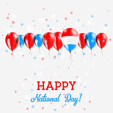 Lüksemburg Bağımsızlık günü pırıl pırıl vatansever Poster Mutlu Bağımsızlık günü kartı Lüksemburg ile