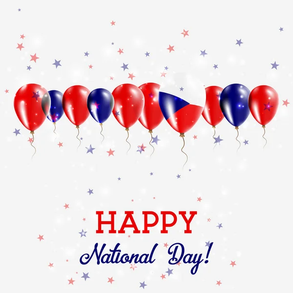 Çek Cumhuriyeti Bağımsızlık günü pırıl pırıl vatansever Poster Mutlu Bağımsızlık günü kartı ile çek