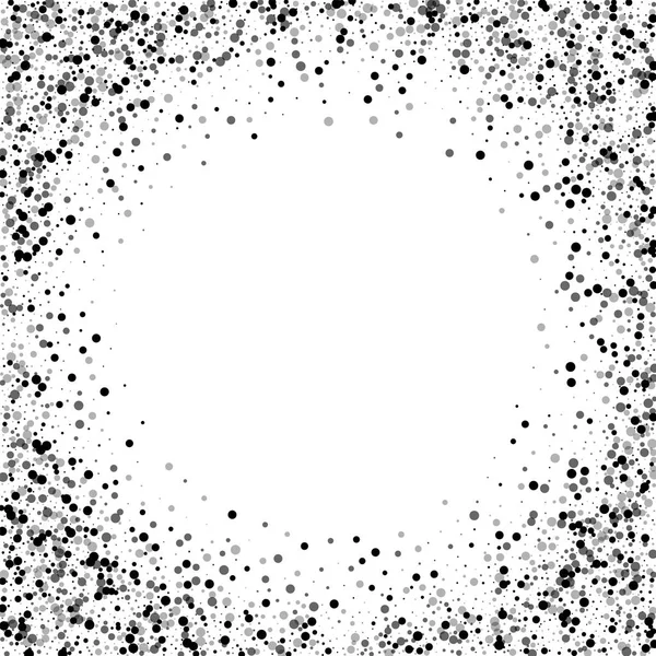 Yoğun siyah noktalar Beyaz arkaplan vektör illüstrasyonunda yoğun siyah noktalarla sınırlandırılmış çerçeve — Stok Vektör