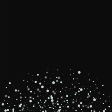 Siyah arka planda vektör güzel yağan kar ile güzel yağan kar alt semicirclee